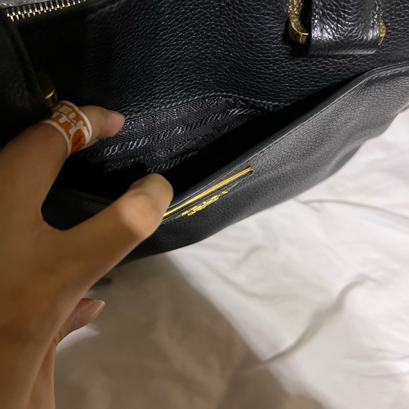 Prada Vitello Daino Tote Black Bag Vintage - Picture 5 of 13